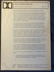 ✨Dolby – Noise Reduction✨- Original sales literature 1967 1972!!