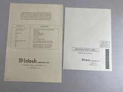 McIntosh MC275 Stereo Power Amplifier instruction Manual template Lot 43F11