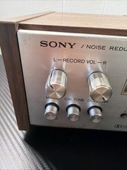 Sony Noise Reduction Adaptor NR-115 Woodgrain Silver Face Vintage Audio Equip