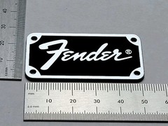 Fender Transitional Badge Logo for Amp, Case & Equiptment – Silver With Adhesive