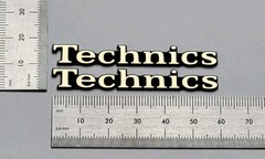 Technics Speaker Badge Logo Emblem Premium Gold Pair With Self Stick Adhesive