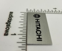 Hitachi Dust Cover Badge Logo Custom Made Aluminum Self Stick