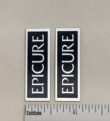 Epicure Speaker Badge Logo Emblem Custom Made Aluminum PAIR