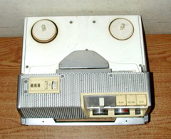 VINTAGE WOLLENSAK 3M T-1500 PORTABLE REEL-TO-REEL TUBE MAGNETIC TAPE RECORDER