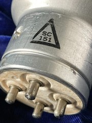 250TH HI MU Power Triode LOW hours, INTACT Filament for BC-610-E JAN Contract