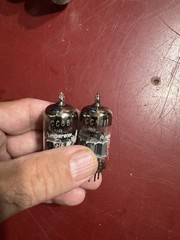 Amperex Bugle Boy ECC88/6DJ8 O-Getter Holland Matched Pair.test Strong.