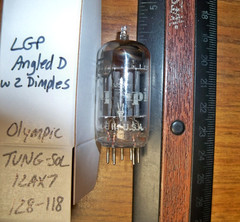 Strong Olympic by TUNG-SOL Long Gray Plate Angled D Getter 12AX7 / ECC83 Tube