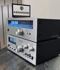 Kenwood KA-5700 Amp + KT-5500 Tuner Combo – Serviced/Working. Blue LEDs. 40 WPC