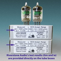 Riverstone Audio – Tested/Matched Pair (2 Tubes) 7-Pin JAN Small, Silver
