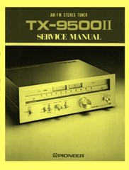 Pioneer TX-9500 II Tuner 2-in-1 combination OWNER’S and SERVICE MANUAL