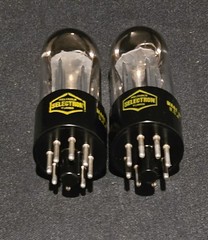 RCA SELECTRON 6SN7 GTB TUBE 1957 TALL BOYS CHROME TOPPED HALO MATCHING SET NIB