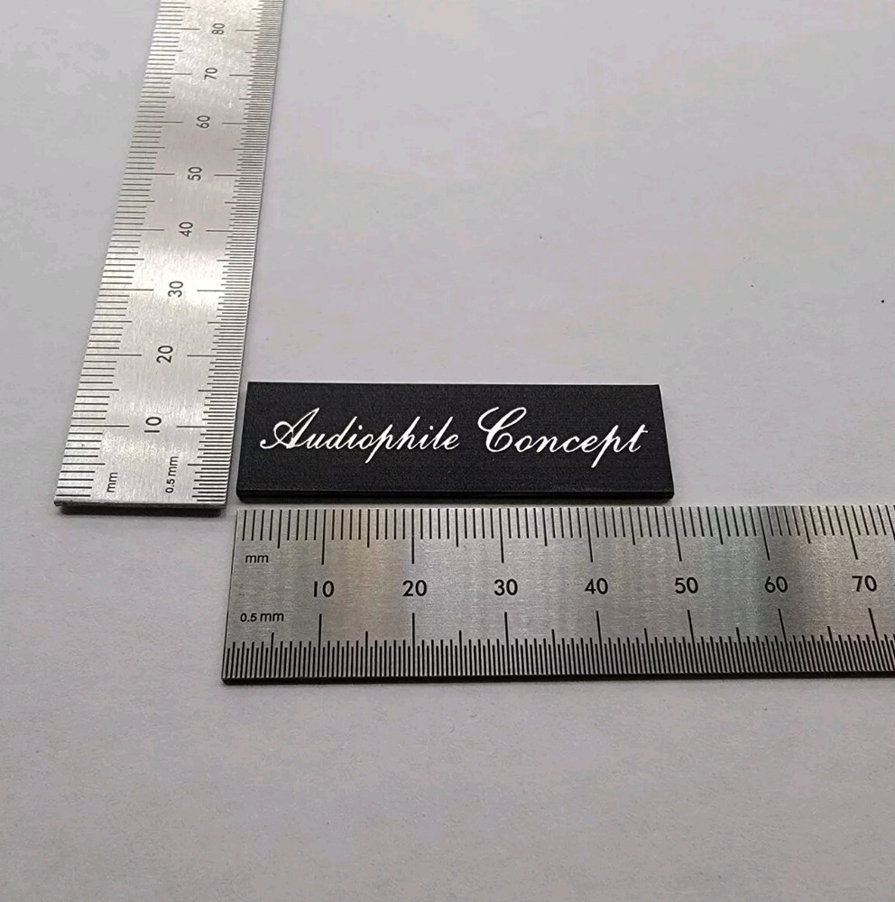 Audiophile Concept Dual Turntable Badge Logo Emblem – Premium Silver