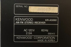 VINTAGE KENWOOD KR-A5060 AM/FM STEREO RECEIVER