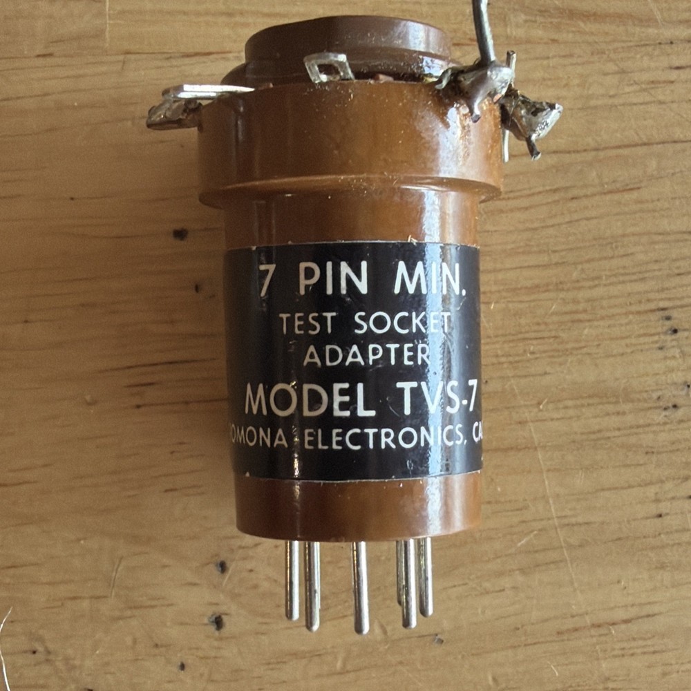 Pomona Electronics 7 Pin Tube Test Socket Adapter TVS-7 California USA READ!
