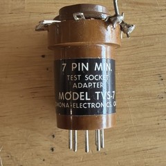Pomona Electronics 7 Pin Tube Test Socket Adapter TVS-7 California USA READ!