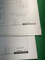 TEAC A-6100 / A-6300 Stereo Tape Deck Service Manual & Original Paperwork Lot