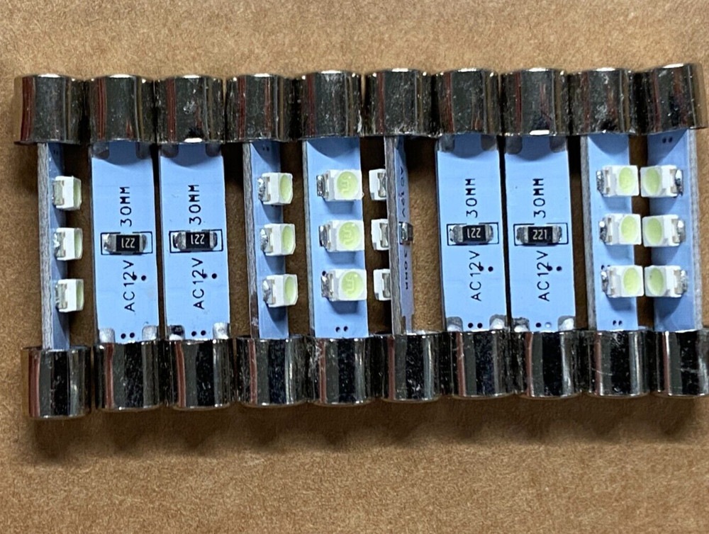 10 New Cool Blue 12V Fuse Lamp LED Light Bulbs for JVC Realistic Luxman