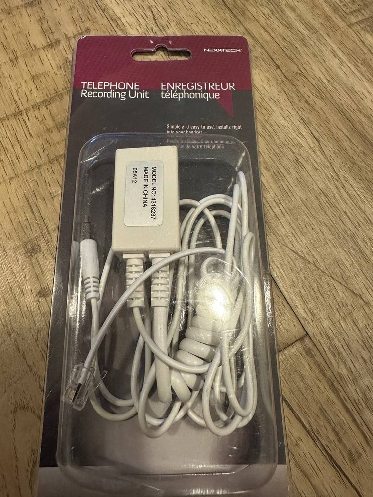 New Sealed – NexxTech Telephone Recorder Unit 4318237 3.5mm Mini Jack