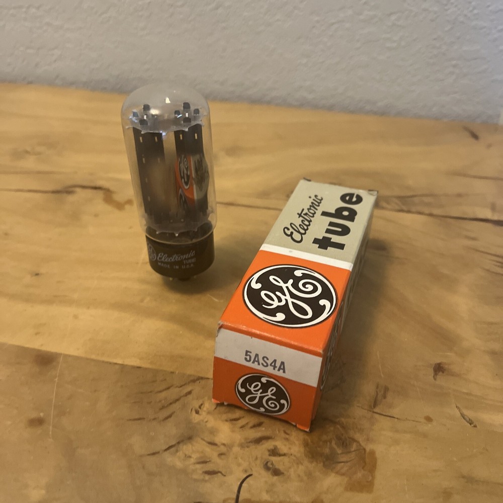 NOS GE 5AS4A RECTIFIER TUBES f/ AUDIO AMPLIFIER / JUKEBOX