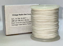 Dial Cord Radio 0.7mm (0.027 ¨ ) White Vintage 100 Yds. (90 Mts) For Radio Tuner