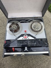 Vintage Webcor Compact Deluxe Reel-to-Reel Tape Recorder EP2302-1A-WORKING W/MIC