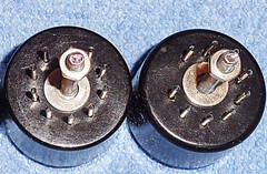 4 NOS 9-Pin Miniature Vacuum Tube Socket Savers with Long Mounting Hardware