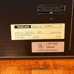 Tascam 122 MKIII 3 Head Professional 90’s Cassette Deck – Excellent 122MKIII