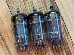 3x Mullard GF2 ECC82 12AU7 Tubes Blackburn Branded For Hammond Strong M G2U