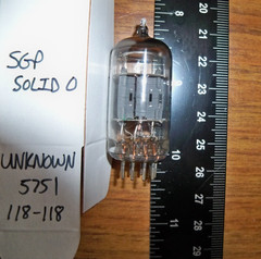 Strong Unknown Short Gray Plate Solid O Getter 5751 Tube – 118/118