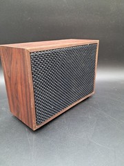 RARE Vintage Calrad Economical Compact Speaker 20-208 Deluxe Walnut Cabinet