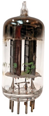 BALANCED GAIN (88.3, 88.0) SYLVANIA 12AX7 TUBE LONG BLACK PLATE GM (1357, 1357)