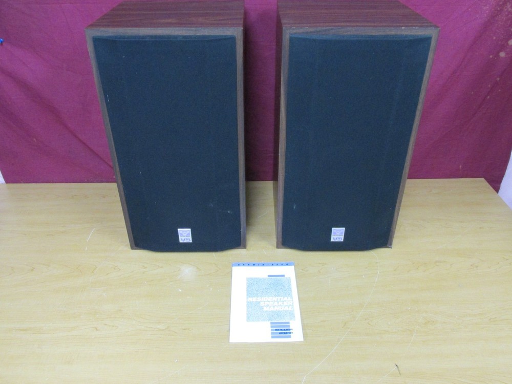 Cerwin-Vega VS-80 Speakers Pair 8” 2-Way Vintage USA Red Woofer Wood Cabinet