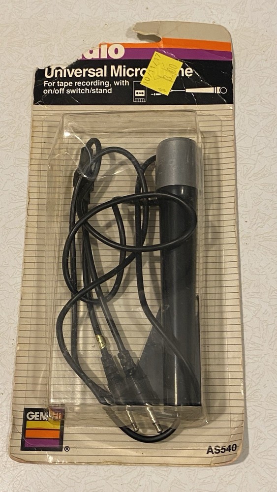 Vintage Gemini AS540 Universal Microphone for Tape Recording NOS 1989
