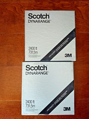 2 Scotch Dynarange 3M Reel to Reel Recording Tape 2400ft 7″ used with home rec.