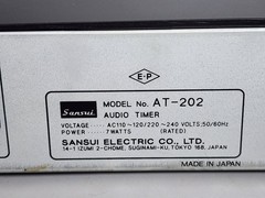 Sansui AT-202 Audio Program Timer Stereo Component Black Tested Working