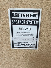 Vintage Fisher Speakers MS-710 Pair Faux Woodgrain RCA Connectors 19Hx9Wx7D