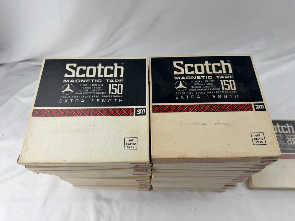SCOTCH Magnetic 150 Reel To Reel 7” Tape 1/4” x 1800 Ft – lot of 39 PRE RECORDED