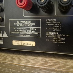 Pioneer A-77X Stereo Amp