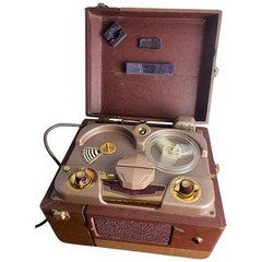 Revere Model T100 T-100 Reel To Reel Tape Recorder Player W/ Microphone & Manual