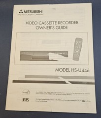 Mitsubishi VHS Video Cassette Recorder Owner’s Guide Model HS-U446