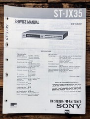 Sony ST-JX35 Tuner Service Manual *Original*