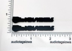 Pioneer Speaker Badge Logo Pair Silver Incised Plastic for CS Series and Others
