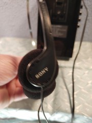Realistic AM FM Stereo Mate With Sony Headphones. Tested Both Tape & Radio Work
