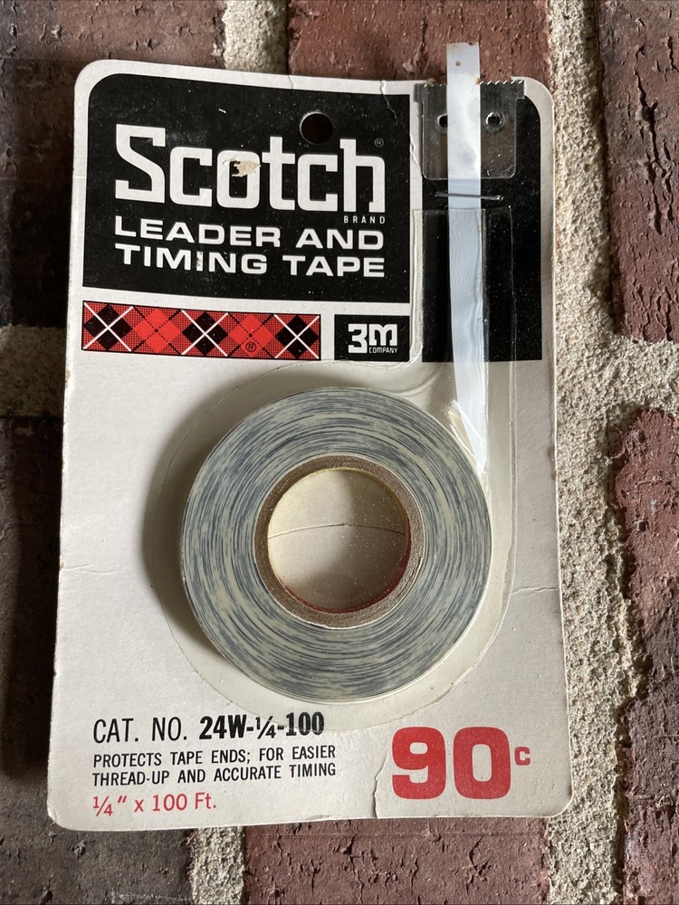 Scotch Brand 1/4″ Leader and Timing Tape 100ft 3M Deadstock
