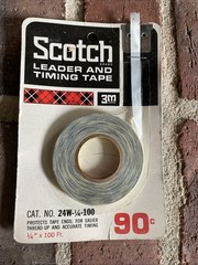 Scotch Brand 1/4″ Leader and Timing Tape 100ft 3M Deadstock