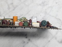 Vintage Delco AM/FM Radio Tuner PCB Circuit Board D5N005 Bent Untested