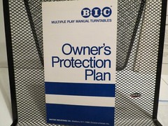Vintage 1970’s BIC 1000 Turntable Owner’s Manual, Warranty Card & More – Nice