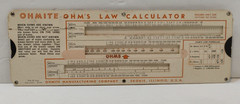 RARE Vintage 1949 Ohmite Parallel Resistance Calculator, Ohm’s Law Calculator