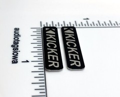 Kicker Speaker Badge Pair Logo Emblem Custom Made Aluminum