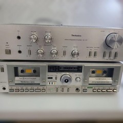 Technics M-202 Dual Cassette Deck SU-V11 Integrated Amplifier Tested Japan